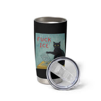 No Ice Please Tumbler Cup Funny Cat Anti ICE Artist Meme