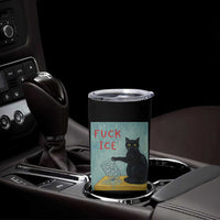 No Ice Please Tumbler Cup Funny Cat Anti ICE Artist Meme