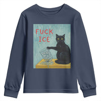 No Ice Please Youth Sweatshirt Funny Cat Anti ICE Artist Meme