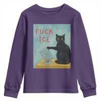 No Ice Please Youth Sweatshirt Funny Cat Anti ICE Artist Meme