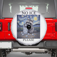 No Ice Please Spare Tire Cover Starry Night Raccoon Trash Panda Anti ICE Meme