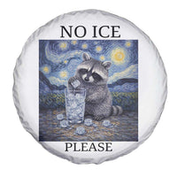 No Ice Please Spare Tire Cover Starry Night Raccoon Trash Panda Anti ICE Meme