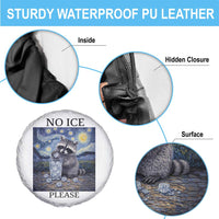 No Ice Please Spare Tire Cover Starry Night Raccoon Trash Panda Anti ICE Meme