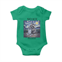 No Ice Please Baby Onesie Starry Night Raccoon Trash Panda Anti ICE Meme