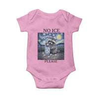 No Ice Please Baby Onesie Starry Night Raccoon Trash Panda Anti ICE Meme