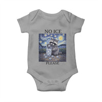No Ice Please Baby Onesie Starry Night Raccoon Trash Panda Anti ICE Meme