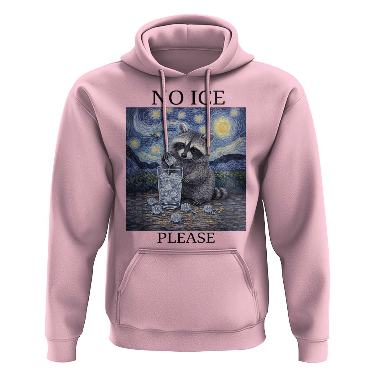 No Ice Please Hoodie Starry Night Raccoon Trash Panda Anti ICE Meme