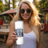 No Ice Please Skinny Tumbler Starry Night Raccoon Trash Panda Anti ICE Meme