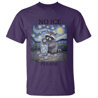No Ice Please T Shirt Starry Night Raccoon Trash Panda Anti ICE Meme