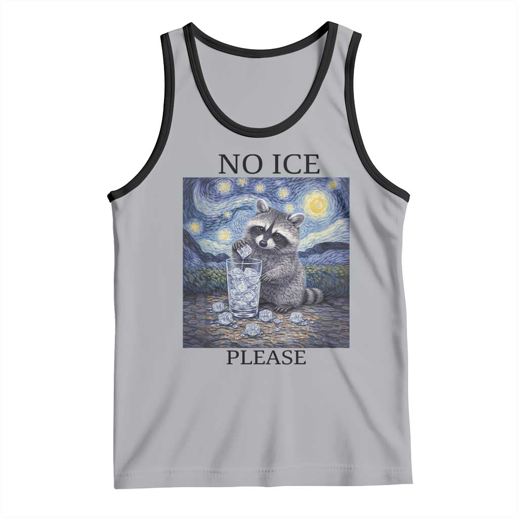 No Ice Please Tank Top Starry Night Raccoon Trash Panda Anti ICE Meme