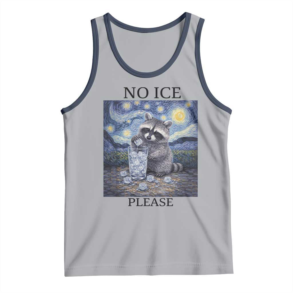 No Ice Please Tank Top Starry Night Raccoon Trash Panda Anti ICE Meme