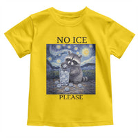 No Ice Please Toddler T Shirt Starry Night Raccoon Trash Panda Anti ICE Meme