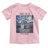 No Ice Please Toddler T Shirt Starry Night Raccoon Trash Panda Anti ICE Meme