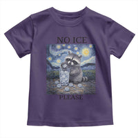 No Ice Please Toddler T Shirt Starry Night Raccoon Trash Panda Anti ICE Meme