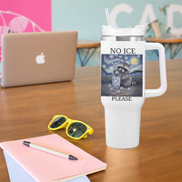 No Ice Please Tumbler With Handle Starry Night Raccoon Trash Panda Anti ICE Meme