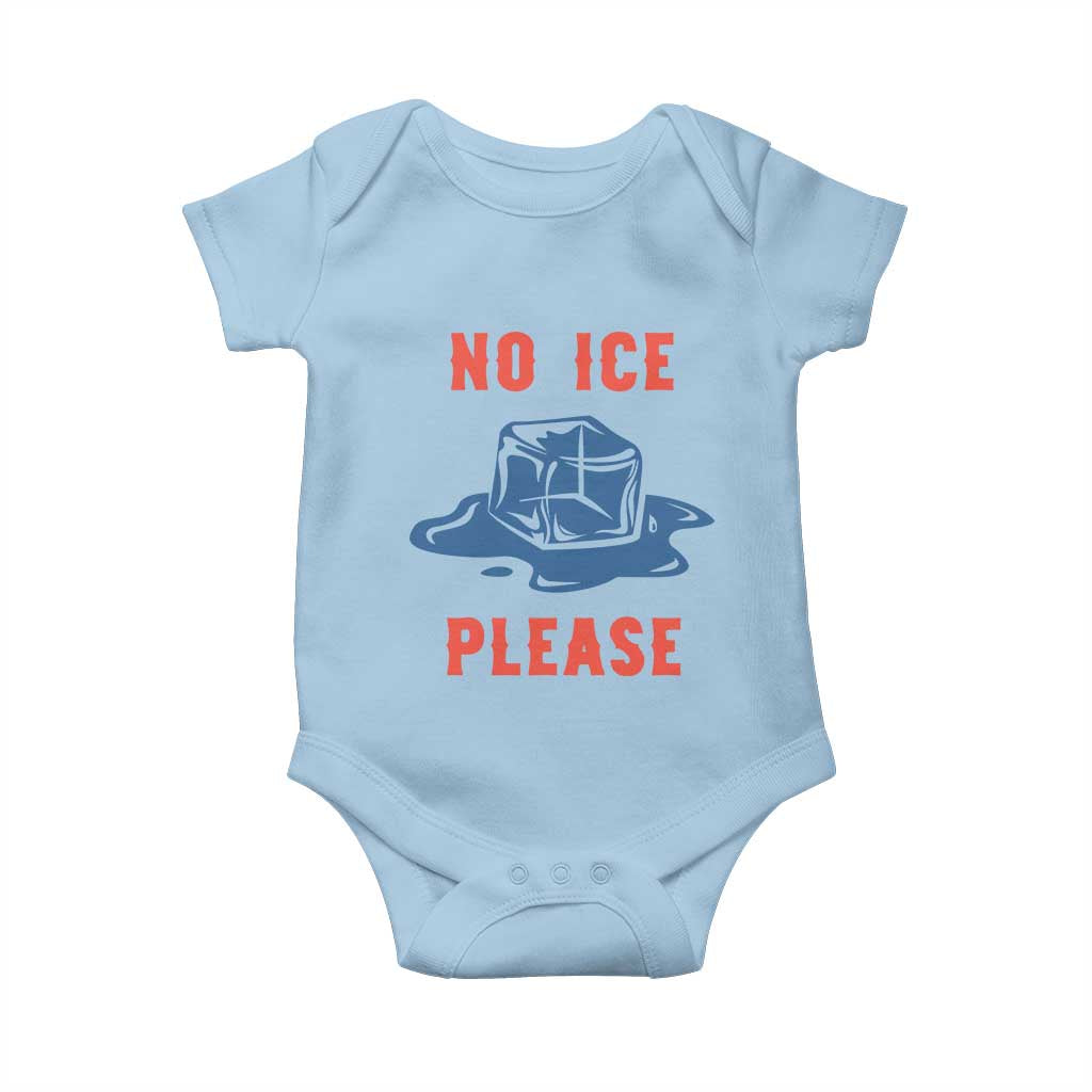 No Ice Please Baby Onesie Funny Ice Cube Anti ICE Deportation Human Rights