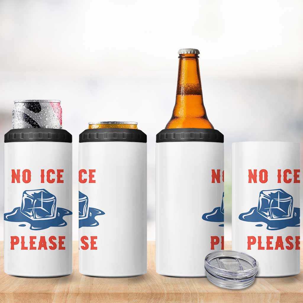 No Ice Please 4 in 1 Can Cooler Tumbler Funny Ice Cube Anti ICE Deportation Human Rights