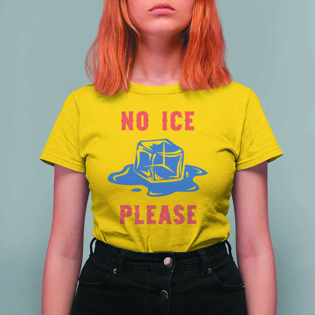 No Ice Please T Shirt For Women Funny Ice Cube Anti ICE Deportation Human Rights
