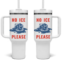 No Ice Please Tumbler With Handle Funny Ice Cube Anti ICE Deportation Human Rights