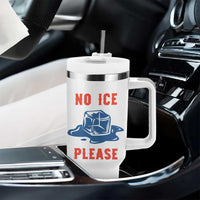 No Ice Please Tumbler With Handle Funny Ice Cube Anti ICE Deportation Human Rights