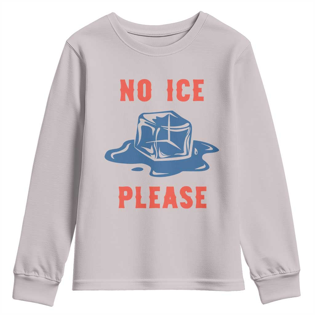 No Ice Please Youth Sweatshirt Funny Ice Cube Anti ICE Deportation Human Rights