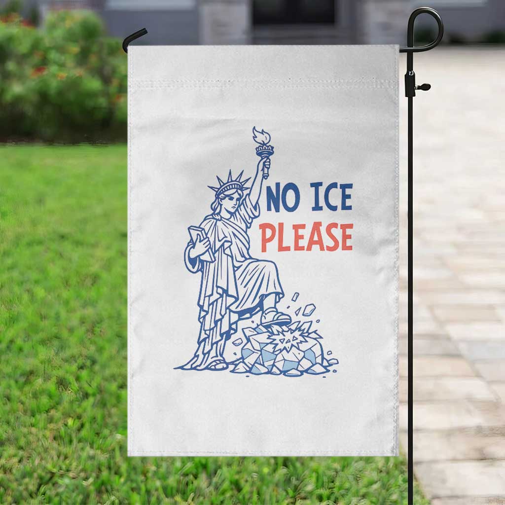 No Ice Please Garden Flag Funny Statue of Liberty Anti ICE Deportation Human Rights