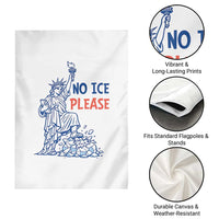 No Ice Please Garden Flag Funny Statue of Liberty Anti ICE Deportation Human Rights