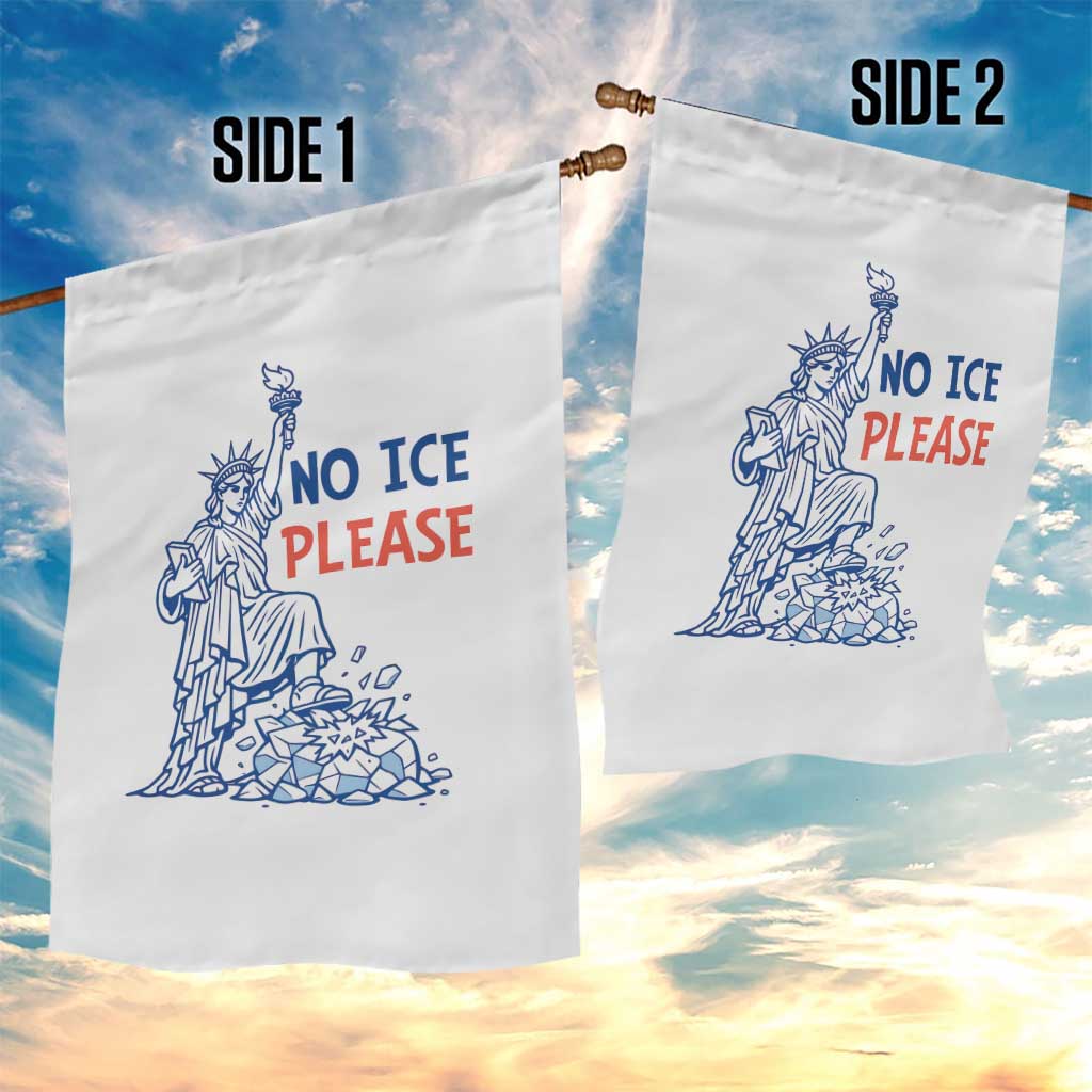 No Ice Please Garden Flag Funny Statue of Liberty Anti ICE Deportation Human Rights
