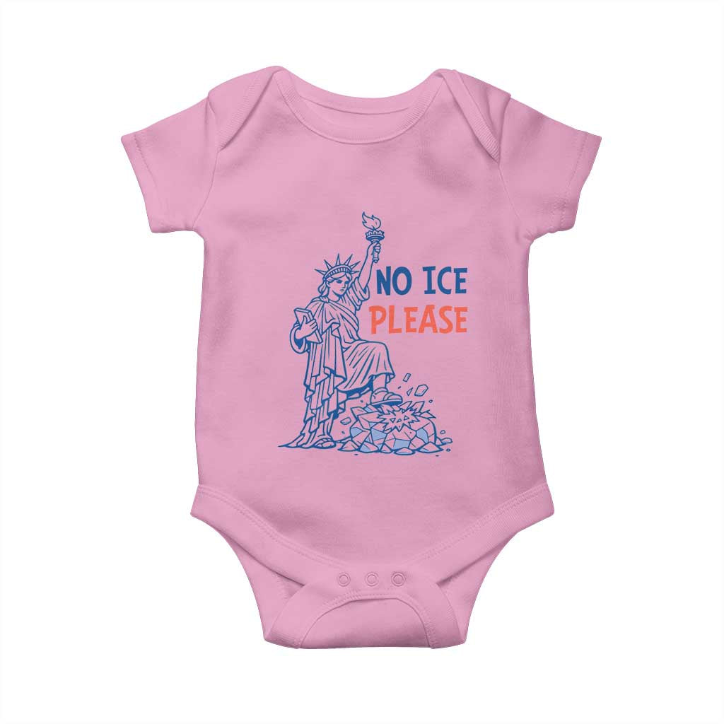 No Ice Please Baby Onesie Funny Statue of Liberty Anti ICE Deportation Human Rights