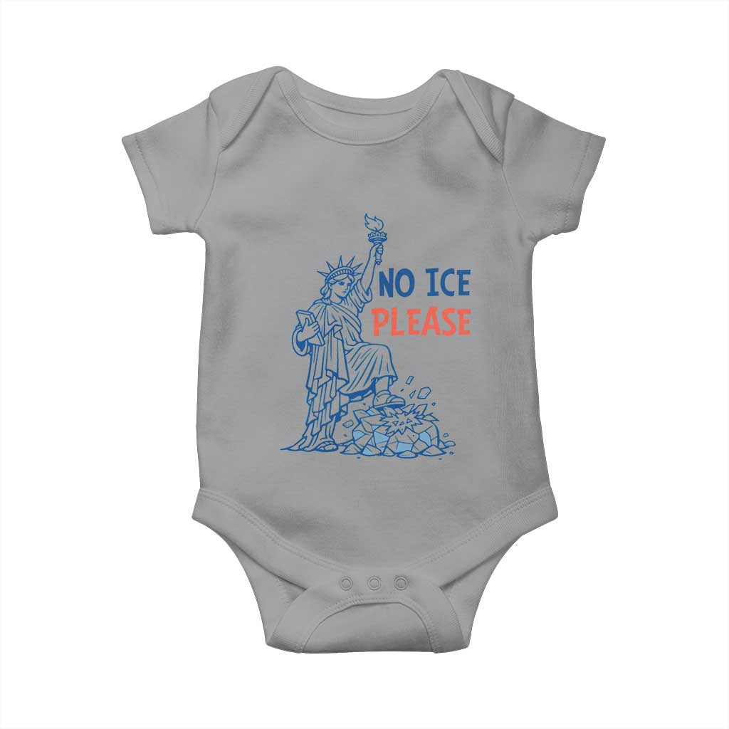 No Ice Please Baby Onesie Funny Statue of Liberty Anti ICE Deportation Human Rights