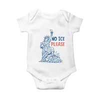 No Ice Please Baby Onesie Funny Statue of Liberty Anti ICE Deportation Human Rights