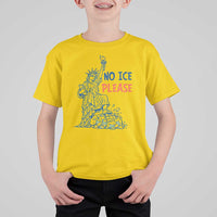 No Ice Please T Shirt For Kid Funny Statue of Liberty Anti ICE Deportation Human Rights