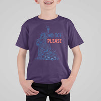 No Ice Please T Shirt For Kid Funny Statue of Liberty Anti ICE Deportation Human Rights