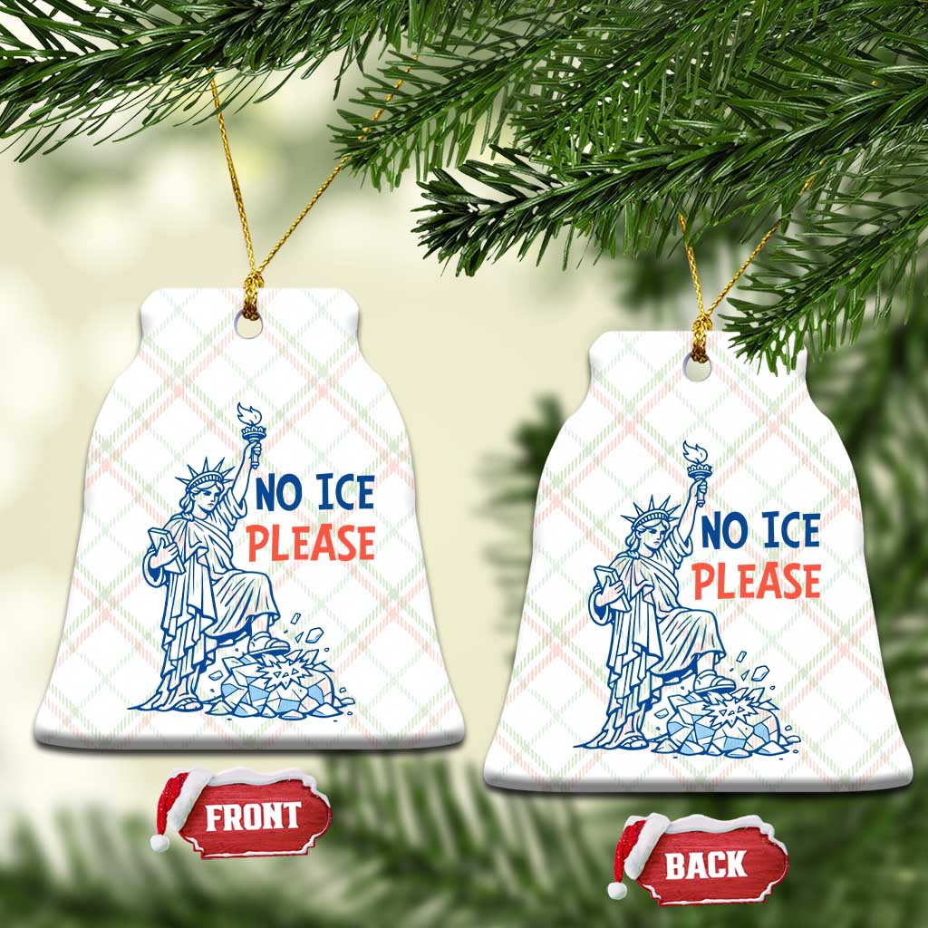 No Ice Please Ceramic Ornament Funny Statue of Liberty Anti ICE Deportation Human Rights