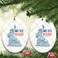 No Ice Please Ceramic Ornament Funny Statue of Liberty Anti ICE Deportation Human Rights