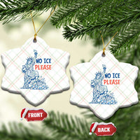 No Ice Please Ceramic Ornament Funny Statue of Liberty Anti ICE Deportation Human Rights