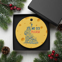 No Ice Please Ceramic Ornament Funny Statue of Liberty Anti ICE Deportation Human Rights