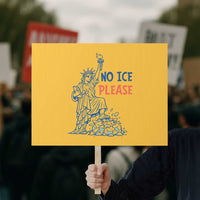 No Ice Please Protest Sign Funny Statue of Liberty Anti ICE Deportation Human Rights