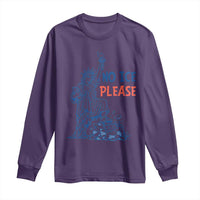 No Ice Please Long Sleeve Shirt Funny Statue of Liberty Anti ICE Deportation Human Rights