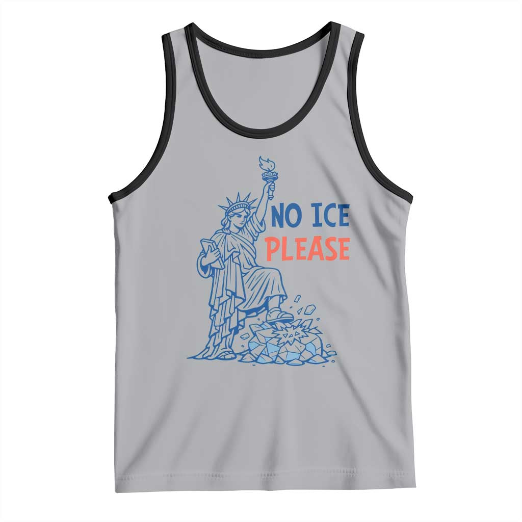 No Ice Please Tank Top Funny Statue of Liberty Anti ICE Deportation Human Rights