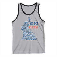 No Ice Please Tank Top Funny Statue of Liberty Anti ICE Deportation Human Rights
