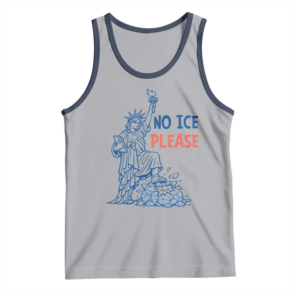 No Ice Please Tank Top Funny Statue of Liberty Anti ICE Deportation Human Rights