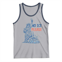 No Ice Please Tank Top Funny Statue of Liberty Anti ICE Deportation Human Rights