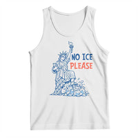 No Ice Please Tank Top Funny Statue of Liberty Anti ICE Deportation Human Rights