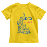 No Ice Please Toddler T Shirt Funny Statue of Liberty Anti ICE Deportation Human Rights