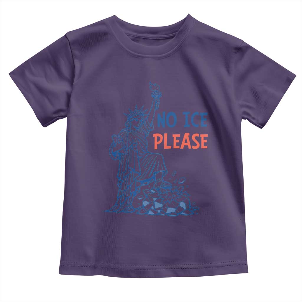 No Ice Please Toddler T Shirt Funny Statue of Liberty Anti ICE Deportation Human Rights