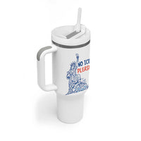No Ice Please Tumbler With Handle Funny Statue of Liberty Anti ICE Deportation Human Rights