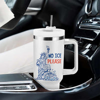 No Ice Please Tumbler With Handle Funny Statue of Liberty Anti ICE Deportation Human Rights