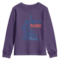 No Ice Please Youth Sweatshirt Funny Statue of Liberty Anti ICE Deportation Human Rights