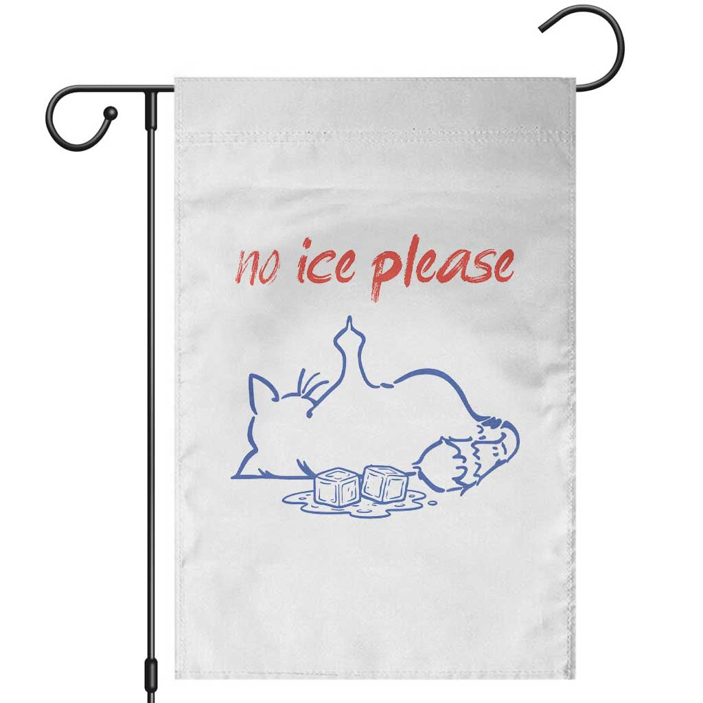 No Ice Please Garden Flag Funny Cat Anti ICE Deportation Human Rights